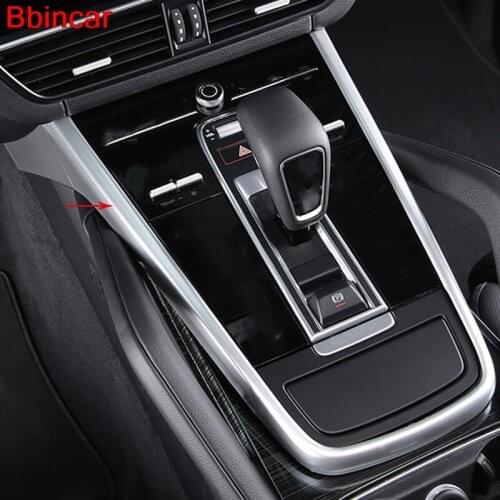 Bbincar For Porsche Cayenne 2018 2019 Only Fit For European Car Model Interior Central Console Inner Gear Box Cover Trim U Shape