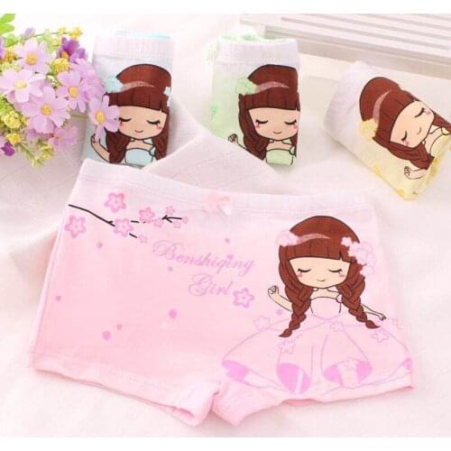 Childrens Girls Boxer Underwear Cotton Princess Soft Panties Kids Baby Underpants Girls Cute Boxer Briefs
