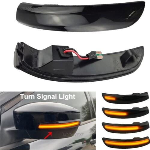 2x Dynamic LED Blinker Side Mirror Marker Turn Signal Light Lamp For Ford Kuga Escape EcoSport 2013-2018 Focus 3 MK3 SE ST RS US