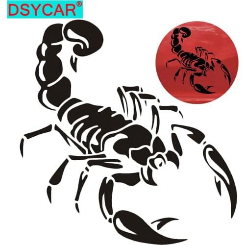 DSYCAR 2Pcs/Lot Car-Styling 3D Car Stickers Decals Realistic Animal Scorpion Classic Personality Waterproof Body Car Accessories
