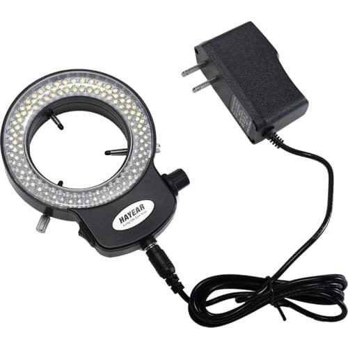 HAYEAR 144 LED Ring Light Trinocular Stereo Microscope illuminator Lamp For Industry Biological Microscope Camera Long Life