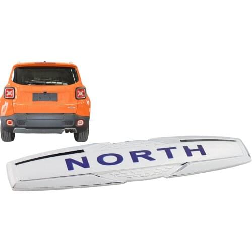 Chrome Blue NORTH for Renegade Compass Patriot trunk deck lid Emblem Decal Badge Sticker