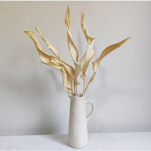 5pcs Artificial Leaves Natural Dried Flower High Quality Plants Greenery Table Art Accesories For Home Country Wedding Decor