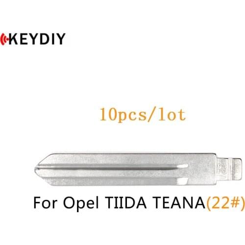 KEYDIY 10 pcs/lot Metal Blank Uncut Flip KD/VVDI/JMD Remote Key Blade Type Remote Number #22 for Nissan/Opel NSN14 Blade