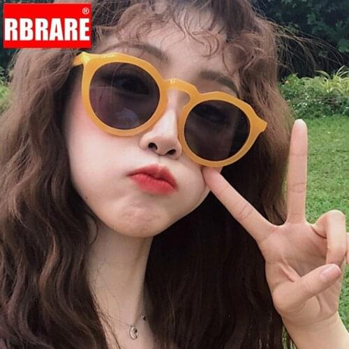RBRARE 2021 Round Jelly Color Sunglasses Ladies Trend Sun Glasses Classic Retro Ocean Gradient UV400 Oculos De Sol Feminino