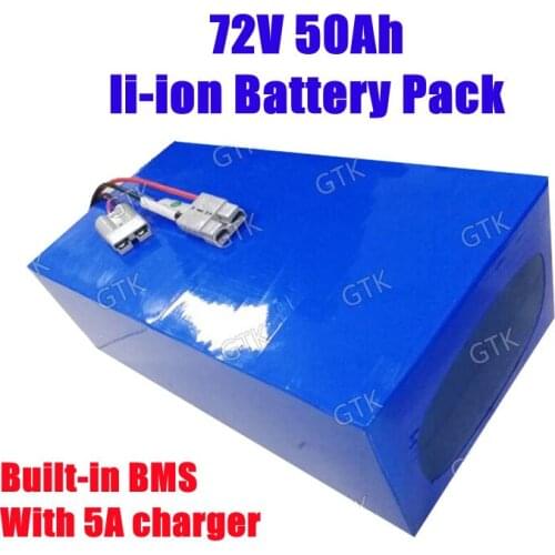 Deep Cycle 72V 50Ah Customized Li-ion Battery Pack Rechargeable With BMS For E-scooter Medical Equipment Robot