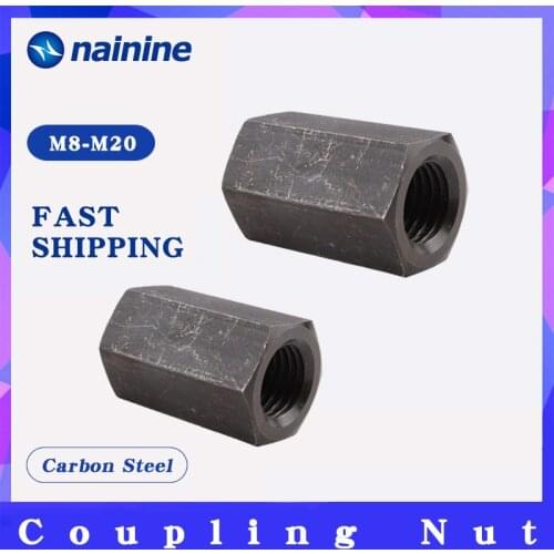 [M8-M20] Coupling Nut Thicken Extended Rod Connector Hexagon Hex Nut Connection Thread Nut HW235