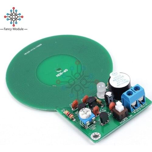 DIY Kit Metal Detector Kit Electronic Kit DC 3V-5V 60mm Non-contact Sensor Board Module Electronic Part With Battery Case
