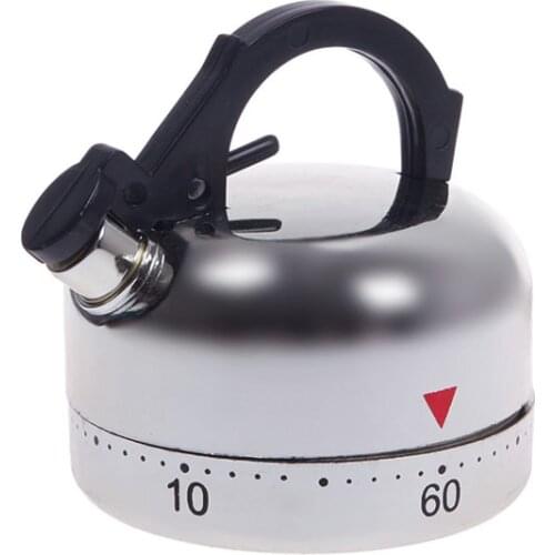 New Style 60 Minute Adjust Arbitrarily Kitchen Timer Alarm Mechanical Teapot Shaped Timer Clock Counting Kitchen Gadgets Tool