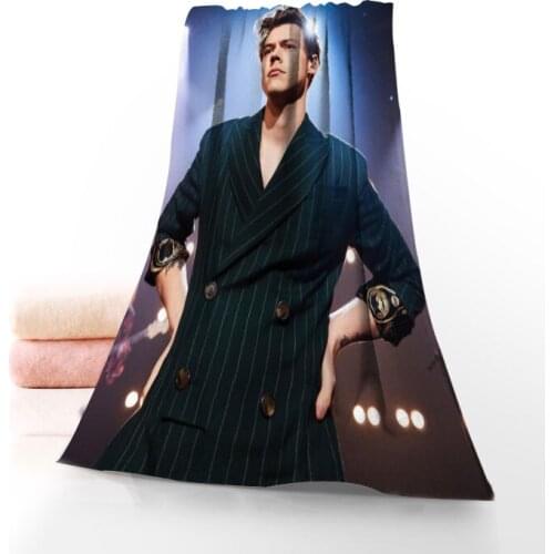 New-Custom-Harry-Style-Towel Printed Cotton Face/Bath Towels Microfiber Fabric For Kids Men Women Shower Towels 70X140cm