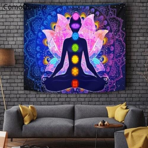 HOT Home Tapestry Sun Moon Waves Mandala Bohemia Constellation Wall Cloth Bedroom Decor Black White Skull Tapestries