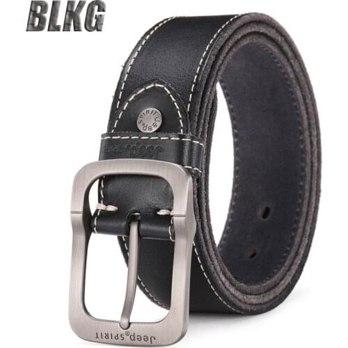 New Brand Genuine Leather Belt Men First Layer Cowskin Designer Waist Belt Business Casual Pin Buckle Mens Belt Ceinture Homme