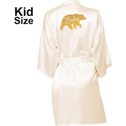 Family Look Family Matching Robe Satin Baby Women Princess Spa Party Favor Ladies Dressing Gift