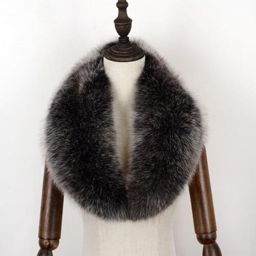 Luxury Real Fox Fur Scarf For Women Warm Genuine Fox Fur Collar Winter Thick Big Size Whole Skin Natural Fox Fur Shawl Female