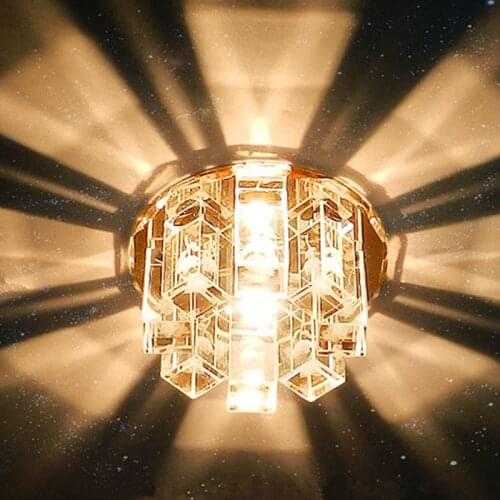 3W/5W Crystal LED Ceiling Light Embedded Ceiling Lamp for Living Room Passageway Dinning Room Hotle LED Aisle Corridor Light