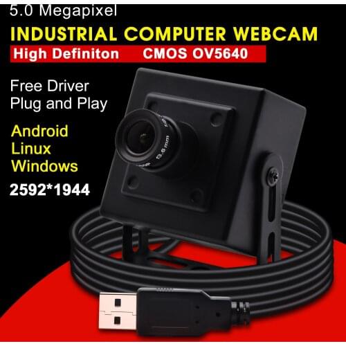 High Definition USB camera 5MP 2592X1944 CMOS Omnivision OV5640 Mini Case USB Web Camera for PC Laptop Computer