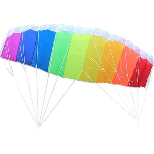 Rainbow Kites 1.4M Kiteboarding Dual Line To Fly Dual Line Stun Control Bar For Kids Adults Outdoor Activities