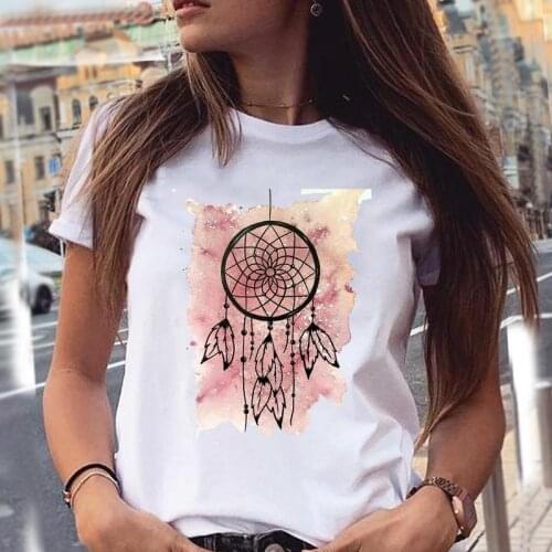 Women T-shirts Watercolor 90s Style Cartoon Vintage Dream 90s Summer Graphic Print Female Stylish T Top Shirt Girl Tee T-Shirt