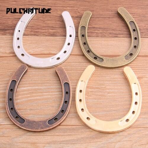 1PCS 72*58mm Four Color Metal Zinc Alloy Big Horseshoe Horse Charms Fit Jewelry Pendant Charms Makings