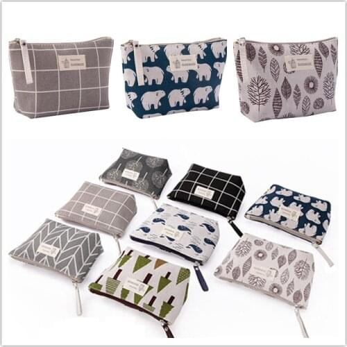 100pcs Exquisite patter Cosmetic Bag Travel Makeup Case Women Zipper MakeUp Bath Organizer Storage Pouch Toiletry Wash Beaut Kit