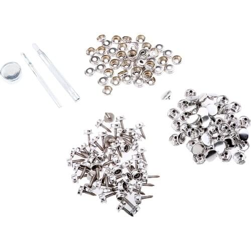 153x Boat Canvas Fastener Snap Cover Buttons Socket 15mm Screw Studs Kit
