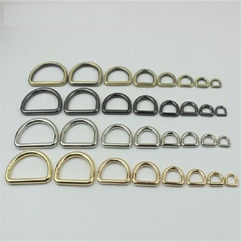 20pcs/lot) New style die-casting seamless D ring handbag shoulder strap chain link buckle handbag metal ring accessories