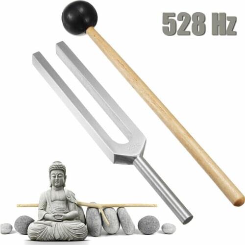 528hz Tuning Fork Aluminium Alloy Music Healing With Mallet Set Medical Chakra Tuning fork aluminum alloy