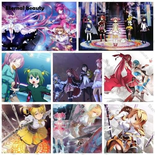 Full Drill Diamond Painting 5D Diy Embroidery Cross Stitch Wall Art Pictures Stickers Cartoon Character Handmade Home Decoration