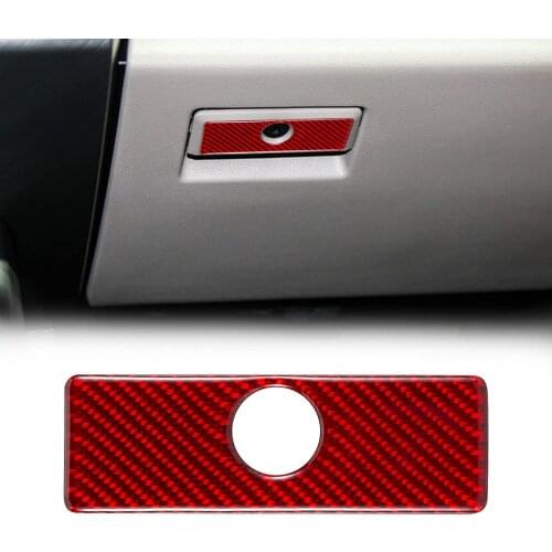Car Copilot Storage Box Handle Sticker Carbon Fiber Trim Cover Interior Accessories for Ford F150 2015 2016 2017 2018 2019 2020