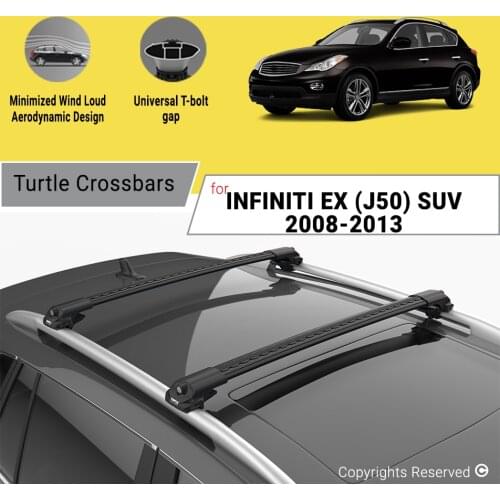 BARS FOR INFINITI EX (J50) SUV 2008 - 2013 ALUMINUM ALLOY SIDEBARS CAR ROOF RACK LUGGAGE CARRIER CROSSBAR