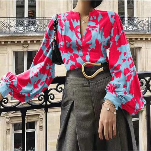 Женские рубашки с принтом BubbleKiss China At AliExpress