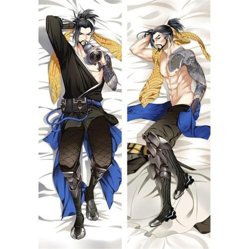 Anime Overwatches Pillow Case OW Dva Genji Hanzo Junkrat Reaper Pillow Cover Double-sided Bedding Body Hugging Pillowcase Gifts