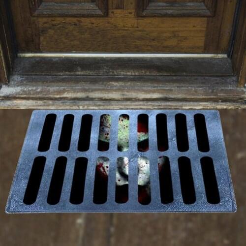 Halloween Decoration Doormat Funny Horror Entrance Door Mat Home Hallway Bath Decor Non Slip Carpet Floor Rug for Living Room