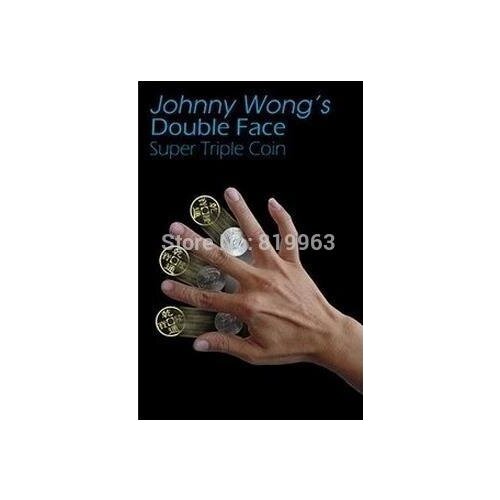 Double Face Super Triple Coin - Close Up Magic Tricks Magic Props For Professional Magicians Stage Artifice Cardistry