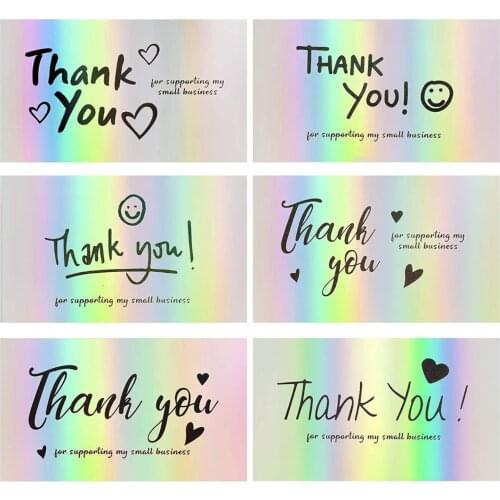 Laser Thank You for supporting my small business Sticker Stationery Seal Labels Sticker Wrapping Supplies 60pcs/lot
