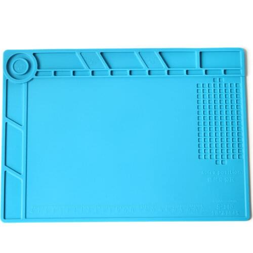 S-140 Insulation Pad Heat-Resistant Silicon Soldering Mat 350mm X 250mm Working Pad Desk Platform Solder Rework Repair Tools