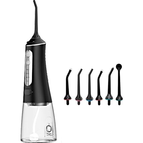 Cordless Water Flosser Oral Irrigator 300ml Water Tank IPX7 Waterproof USB Rechargeable Teeth Cleaner with Jet Tips
