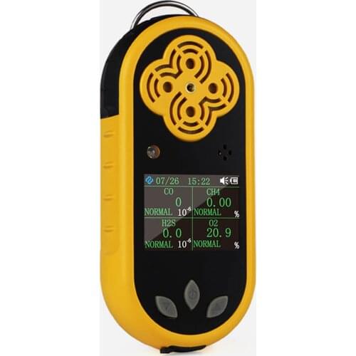 K-400 Portable Multi gas Detector 4 In 1 CO, H2S,O2,CH4 features two instant alarms Gas Monitor With large LCD