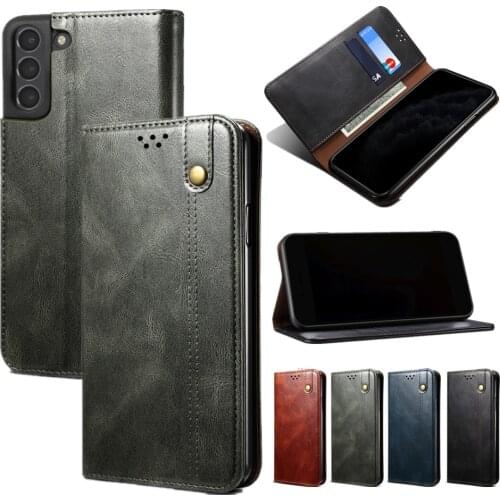Classic Men Pu Leather Case For Samsung Galaxy S21 Fe S20 Ultra A52 A72 A82 A22 A32 A42 A12 5g A11 M31s Magnetic Flip Cover