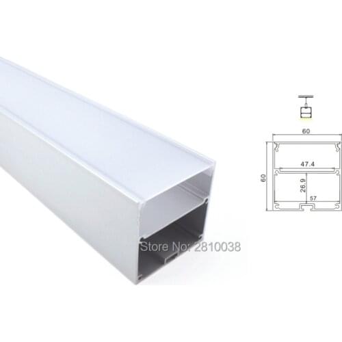 100X 1M Sets/Lot U Shape aluminum profile for led and 60x60 led profile aluminum led channel for suspension or pendant lighting