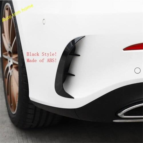 Lapetus Rear Tail Bumper Molding Cover Trim For Mercedes Benz A Class V177 A180 A200 A220 A250 2019 Sedan Black Carbon Fiber ABS