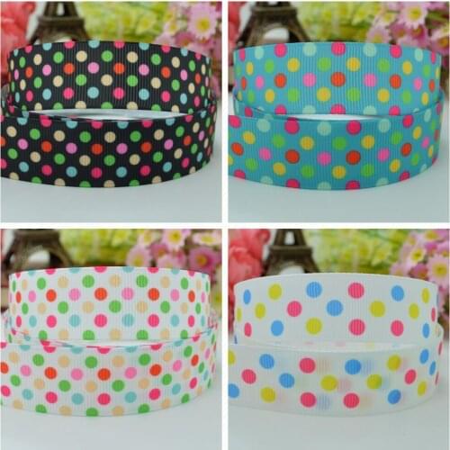 10 Yards 22mm 7/8" DOT Pretty Girls Printed grosgrain ribbon hair bow Headwear DIY hair accessories retail B0929