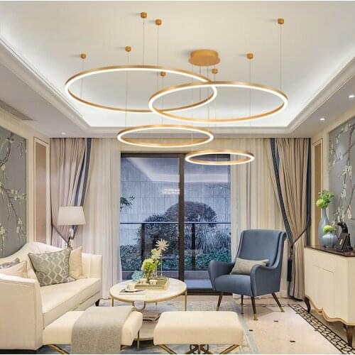 Chandeliers Lighting For KitchenLoft Hanging Chain Nordic Gold Chandelier Bedroom Lamp Lustre Industriel Luxury LED Dine Lamp
