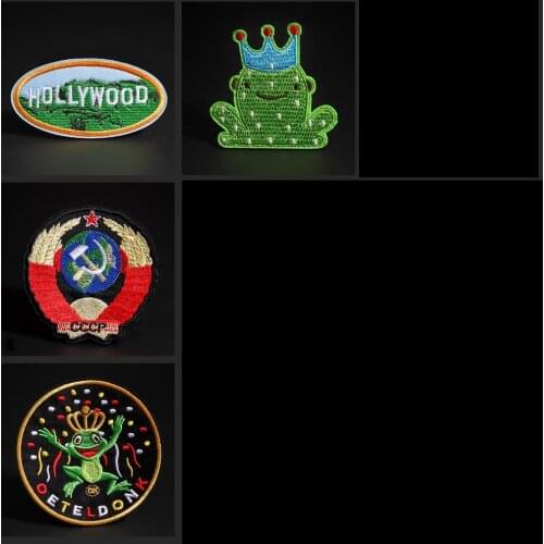 Cartoon stickers decorative clothing accessories patches wholesale Childrens clothing The Frog Prince Robot round Badge
