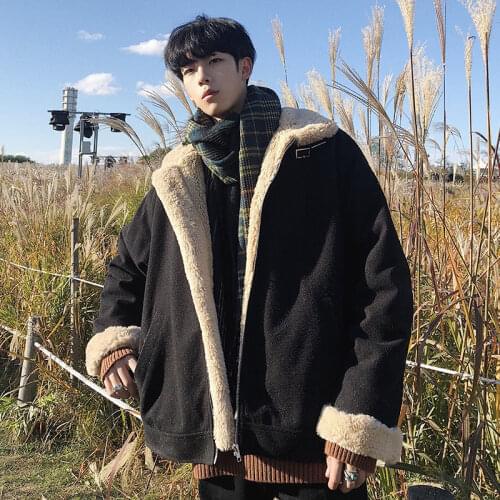 Men Full Sleeve Jacker Autumn And Winter Filling Faux Fur Outwear Causal Style Overcoats