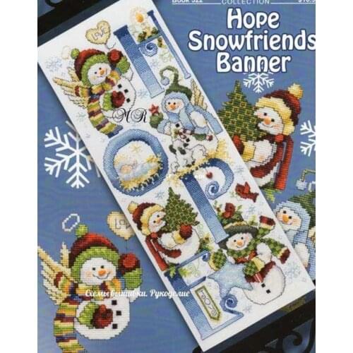 Embroidery Cross Stitch Kit Needlework DIY DMC Counted Cross Stitch Kits Midsummer Small Snowman of Hope 25-49
