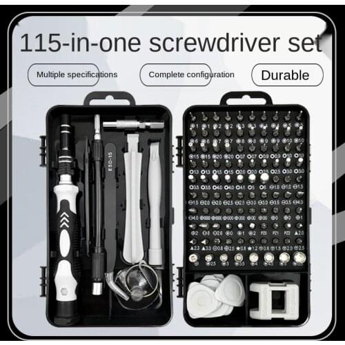 115 in 1 Screwdriver Set of Screw Driver Bit Set Multi-function Precision Mobile Phone Repair Device Hand Tools Torx Hex