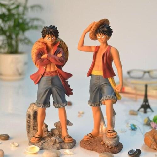 New 28CM Cartoon Large One Piece Luffy Figure Doll Boys Adult Toys Car Crafts Decoration Fans Kids Christmas Birthday Gift