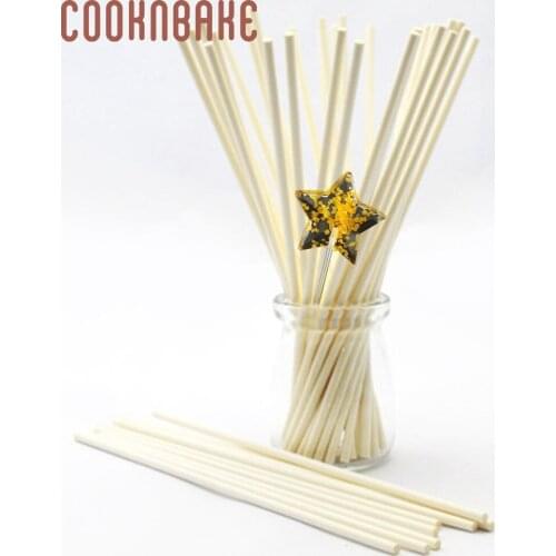 COOKNBAKE Plastic Lollipop sticks 100pcs Paper Stick for candy Lollipop Pop Sucker Chocolate candy lollipop mold ice Sugar Pole