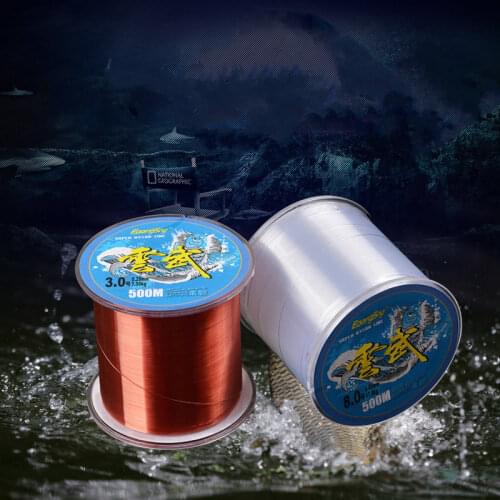 2pcs/lot high strength 500 meters fishing line durable wear resistant nylon fish lures thread strong pulling fish line pesca